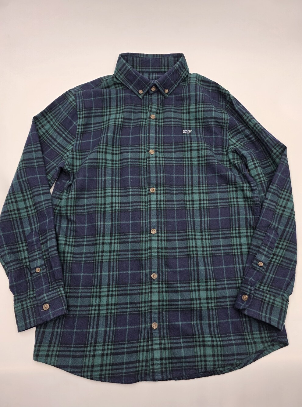 NEW Vineyard Vines boys' plaid flannel shirt size M